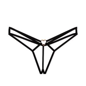Victoria’s Secret Very Sexy Crotchless Heartware Strappy V-String Panty. NWT